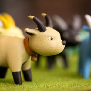 Each goat was then hand painted using acrylic modelling paint the same as what the use for Warhammer models